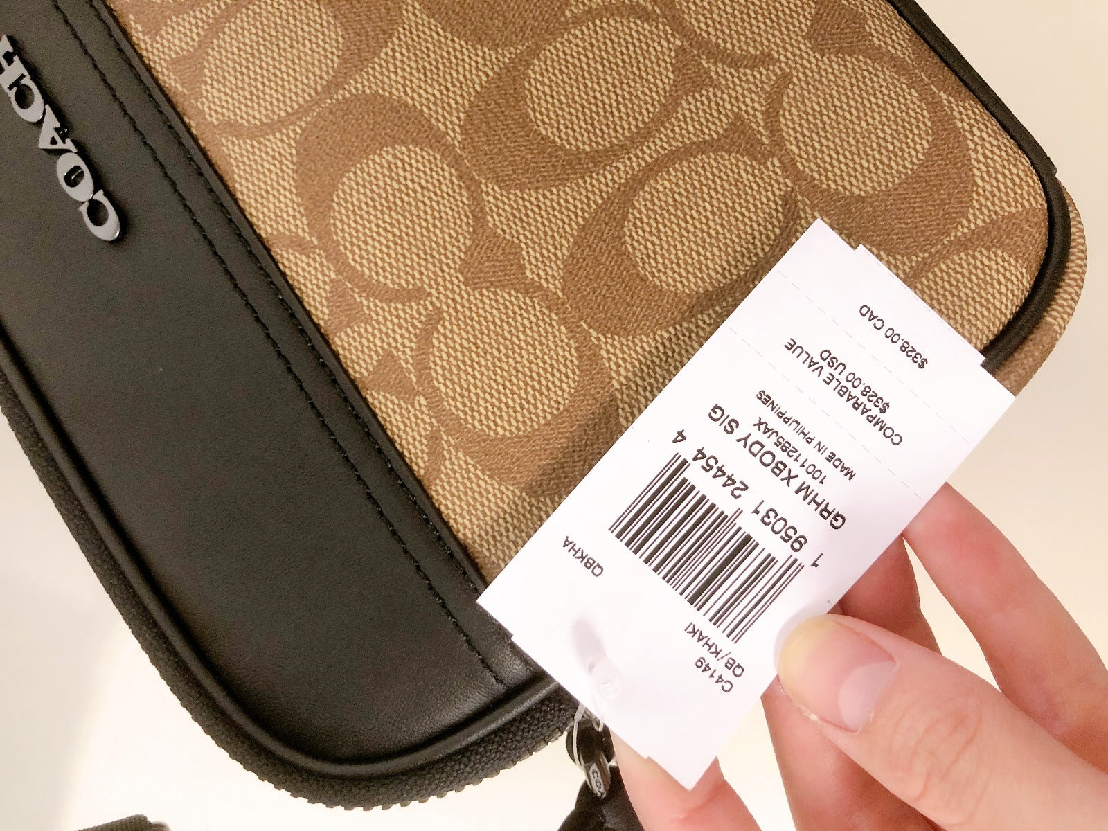 Coach C4149 Graham Crossbody In Signature Canvas In Khaki Coach C4149 Graham Crossbody In Signature Canvas In Khaki
